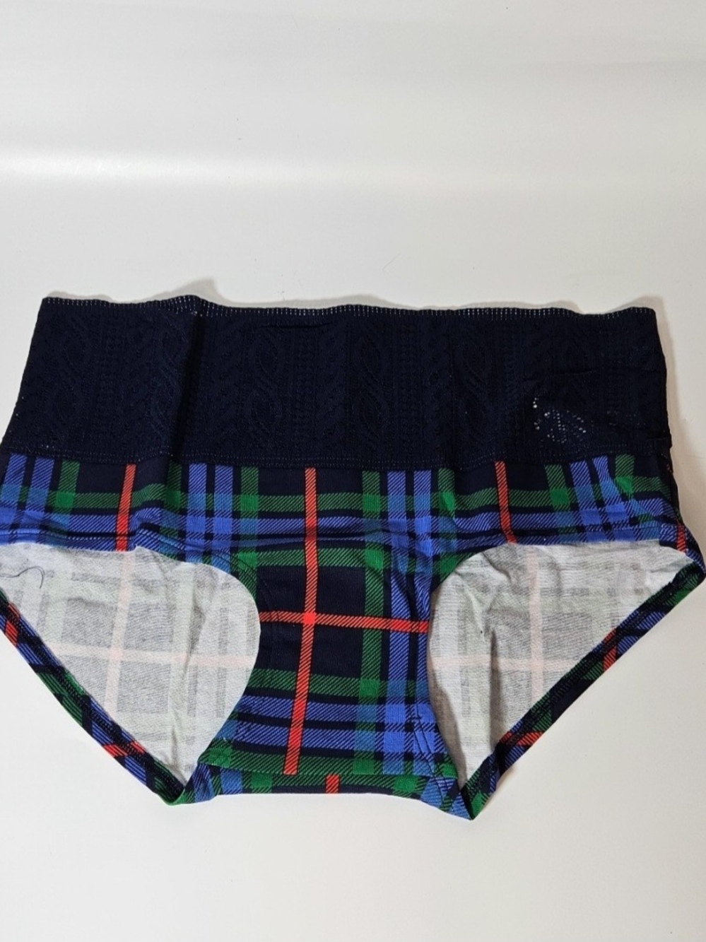 aerie Navy Plaid High-Waist Women BriefsAerie Women's Panties Size Medium Multi
